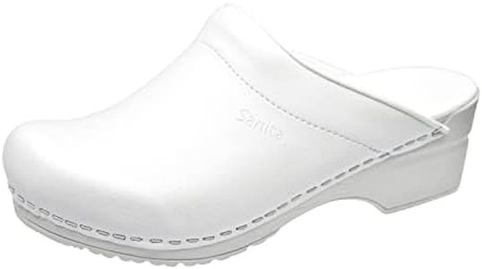 Sanita Women's Sonja PU Open Clog, White, 8.5 US