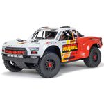 ARRMA ARA4404T1 Mojave RC 4X4 4S BLX 1/8th Scale Desert Truck RTR, White/Red