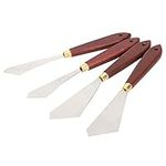 4Pcs Stainless Steel Artists Palette Knife Set, Painting Spatula Palette Knife Painting Mixing Scraper for Oil Painting Acrylic Mixing