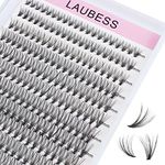 Cluster Lashes 240pcs 20D DIY Eyelash Extension D Curl Long Individual Lashes Mixed Tray Faux Mink Lash Clusters Extensions 0.07 0.10 Black (20D-0.07D-9-16mm)