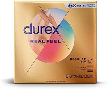Durex Condoms for Sex, Non Latex Avanti Bare Real Feel Lubricated Condoms, Regular Fit, Non Latex Condoms for Men with Natural Skin on Skin Feeling, FSA and HSA Eligible (Packaging may Vary),36 Count
