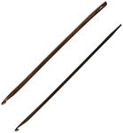 Lacis Knooking Needles, 8-Inch, 2-Pack, E and F, Rosewood