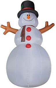 Fraser Hill Farm 20-Ft. Tall Snowman Blow Up Inflatable with Multicolor Lights, Prelit Outdoor Christmas Inflatable Decoration for Lawn and Yard, Giant Festive Holiday Decor