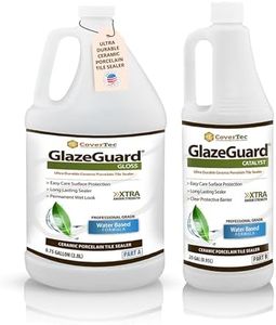 CoverTec GlazeGuard Gloss Floor Sealer Wall Sealer for Ceramic, Porcelain, Stone Tile Surfaces (2 Part A+B=1 Gal Kit)