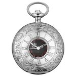 SIMAOTE Vintage Quartz Pocket Watch Men's Classic Steampunk Pocket Watch with Chain/Roman Numerals Dial/Gift Box