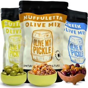 Live Culture & Probiotic Olives for Gut Health - HEALTHY OLIVES BUNDLE (3 PACK) by Olive My Pickle