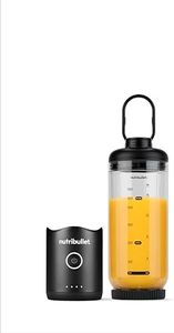 NUTRIBULLET FLEX Portable Blender, BLACK. Blender, that Mixes Smoothies, Protein Shakes, Party Drinks & more on the go. 650ml Rechargeable Portable Blender Charged via USB-C, BPA-Free (NBPB07222AK)