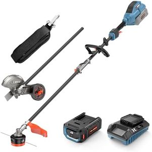 SENIX 16'' String Trimmer & 8'' Edger, Carbon Fiber, 56V 3.0Ah Lithium Battery and Charger