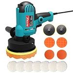 RUYIKA 5inch Electric Car Polisher 800W Buffer Polishing Machine Sander Pads Kit, 6 Variable Speed, 12Pcs Accessories