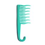 XO Curls Shower detangling hair comb, Wide tooth comb, Comb with hook for easy hanging in shower, Gentle on Scalp, Hair comb for with curly & wavy hair - Green (Pack of 1)