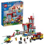 LEGO City Fire Station 60320 Building Kit (540 Pcs),Multicolor