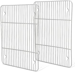 HaWare Cooling Rack Set of 2, Stainless Steel Wire Grill Rack for Oven Cooking Roasting Drying, 29.8 x 22.9 x 1.5cm, Baking Tray Rack for Cake/Meat/Cookie, Healthy & Dishwasher Safe
