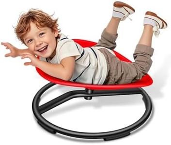 FERUERW Kids Sensory Swivel Chair, Autism Spinning Chair for Kids Sensory, Sensory Toy Chair, Training Body Coordination, No Assembly Required (Red)
