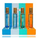 LIQUID Luxury Pack of 4 Perfume Gift Set For Men Combo Eau De Parfum Each, Long Lasting Fragrance, A Premium Smell for Men with Sydney Zurich Hawaii Dubai | Blend of Musk (4 x 25ML)