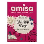 Amisa Organic Gluten-Free Quinoa Flakes, 400g - Certified Gluten Free & Suitable for Vegans - Source of Protein - Ideal for Healthy Breakfast Cereal