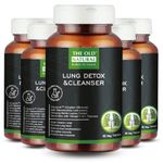 The Old Natural Lungs Detox for smokers & Pollution 300 Veg Tablets I 18 In 1 with Marshmallow leaf Extract Quercetin, Stinging Nettle, Vasaka, Asparagus, Zingiber Officinale - (Pack of 5 Bottles)