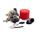 GOOFIT PD18 18mm Carburetor 40mm Air Filter Intake Manifold Replacement for 4 stroke GY6 49cc 50cc 139QMB 139QMA Mopeds Motor ATV Scooter