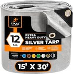 Heavy Duty Silver Poly Tarp 15' X 3