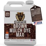 PetraMax Brown Mulch Dye, 14,400 Sq Ft Coverage - Mulch Dye Brown, Brown Mulch for Landscaping, Brown Mulch for Garden Beds, Wood Mulch Dye, Permanent Mulch Paint & Playground Bark Mulch - 1 Gallon