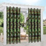 MetDeals - Army Print Waterproof & Sun Blockage Top & Bottom Eyelete Outdoor Curtains (Army Print, 4.5 X 12 Feet, Polyester), 1 Piece