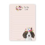 Curled Up Springer Spaniel To Do List Notepad – A6-50 Tear Off Pages - Springer Spaniel Gifts – Notes Organiser – Dog Lover Memo Desk Pad - Stocking Filler