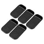 5Pcs Car Non Slip Sticky Pads Anti-Slide Dash Cell Phone Mount Holder Mat Car Grip Dashboard Sticky Pad Cell Phone Keys Holder Black Adhesive Car Mat