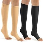 Zipper Open Toe Compression Socks-2