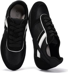 Project Cloud Sneakers for Women – Lace Up Shoes for Women with Memory Foam Insole – Lightweight & Non Slip Womens Sneakers – Perfect Womens Casual Shoes (HOLY, BLKCOMBO, 6.5)