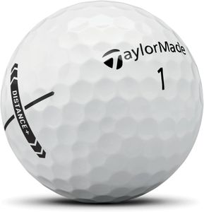 TaylorMade Distance+ Golf Balls – White, High Velocity Distance