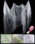 Zonon Insect Netting Garden Mesh Netting Fly Bird Net Barrier Hunting Blind Plant Protecting(White, 9.84 x 32.81 ft)