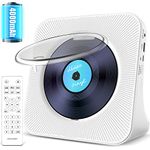 4000mAh Rechargeable CD Player with Bluetooth: Portable CD Music Player with HiFi Speaker,Remote Control,LCD Display,Sleep Timer, FM Radio,Headphone Jack, Supports U-Disk/AUX for Home Kpop Lover