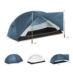 Naturehike Mongar 2 Person Backpacking Tent 3 Season Camping Ultralight Lightweight Tent Double Layer Free Standing Tent for Camping Hiking Cycling(210t Polyester-Blue)