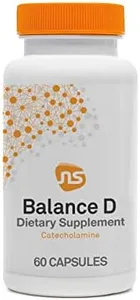 NeuroScience Balance D - Mood Support Supplement for Energy, Focus & Brain Health - Vitamin B6, Folate & More - Aid Dopamine Synthesis for Healthy Craving Control & Cognition (60 Capsules)