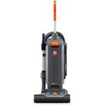 Hoover Commercial HushTone Upright Vacuum Cleaner, 15 inches with Intellibelt, HEPA Filtered Professional Rated, 40-Foot Long Cord for Carpet and Hard Floors, CH54115, Gray/Orange