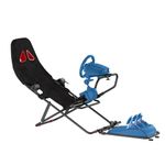 Xfeagle Foam Racing Wheel Stand Sim Racing Cockpit with Racing Chair Seat Foldable Adjustable Sim Racing Cockpit for Logitech G29 G920 G923 G27 G25 T248X T248 T300RS T150 458 TX Xbox PS4 PS5