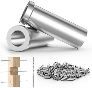 LuckIn 120 Pack T316 Stainless Steel Protector Sleeves Cable Railing Kit for 1/8" Wire Rope, Cable Railing System for Stair, Deck