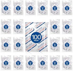 BELLE KR 200cc Oxygen Absorbers for Food Storage - 100 Pcs (5pcs Per vacuum bag) - for Long Term Food Storage with Oxygen Indicator, for Mylar Bags, Mason Jars, Canning and Vacuum Bags