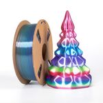 Silk Rainbow PLA Filament 1.75mm Multicolor PLA 3D Printer Filament 1kg Multicolored Color Changing Rainbow Filament Blue Type 3D Printing Filament