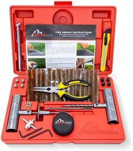 Boulder Tools Heavy Duty Tire Repair Kit - Flat Tire Puncture Repair Kit - Professional Tools for Quick and Easy Repair - Suitable Tire Plug Kit for Car, Truck, RV, Motorcycle, Tractor, and Trailer