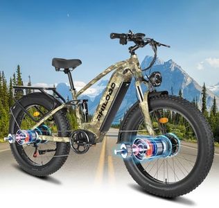 ADVENCO Electric Bike for Adults, 5000w Dual Motor E-Bike, 60V 32AH Long Range Dirt Bike, Fat Tire Hunting Ebike for All Terrain, Full Suspension Electric Bicycle