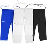 Sanabul Model Zero BJJ Gi Pants | Premium Quality, IBJJF Approved, Ideal for Jiu-Jitsu Training | Martial Arts Pants (White/Black, A1 (Pants))