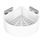 Sampton Plastic Corner Shelf Bathroom Kitchen Rack Self Adhesive Shower Caddy Triangle Wall Mount Storage Basket (Standard; Random)