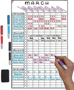 Multi-use Magnetic to-Do List Board Chore Chart List Goal Planner Task Habit Tracker Monthly Weekly Daily Homework Child Calendar Family Wedding Checklist Chirstmas Gift Kitchen Fridge Dry Erase Board
