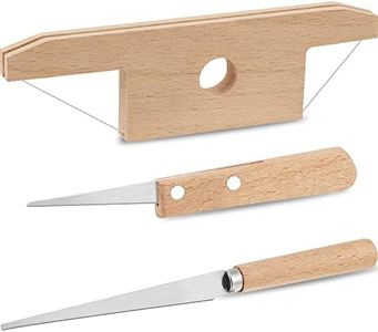 3 Pieces Wood and Wire Bevel Cutter Fettling Knife for Pottery Clay Trimming Tool for Pottery Wooden Handle Fettling Knife for Pottery Pottery Clay Tools Set for Sculpting Ceramic Polymer Clay