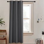 RYB HOME Room Dividers Curtain - Grommet Blackout Wall Divider Drapes Thermal Insulated 100% Privacy Drapes for Bedroom Living Room Doorway, 1 Panel, Grey, 60 inch Wide x 84 inch Long