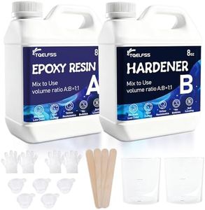 Epoxy Resin 16 OZ,Crystal Clear Epoxy Resin Kit, Fast Curing Epoxy Resin,Self Leveling,No Yellowing,Casting Resin for Resin Molds,Jewelry Making,Resin Molds,DIY Art Kit（8 OZ*2）