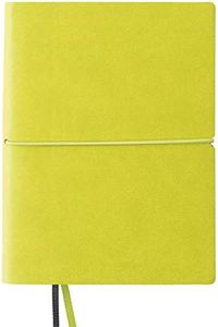 Global Printed Products Pocket Journal Notebook 4.25"x5.75" with Elastic Closure Leather Material (Green/Black)