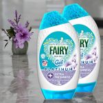2 x 27 Washes Fairy Platinum Washing Gel Silk Tree Blossom & Jasmine brilliant clean and extra freshness(1782ml)