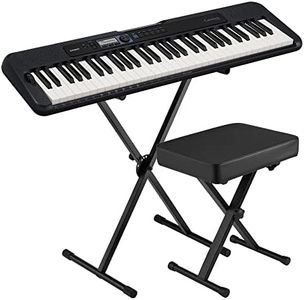 Casio Casiotone CT-S300 61-Key Portable Keyboard with USB Kit with Stand, Deluxe Bench & Power Supply