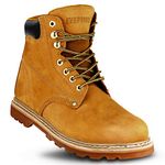 EVER BOOTS "Tank Men's Soft Toe Oil Full Grain Leather Insulated Work Boots Construction Rubber Sole (6 D(M), TAN)